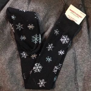 Snowflake over the knee socks